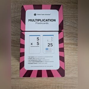 Think Tank Scholar Multiplication Flashcards, Excellent Condition Math Drills